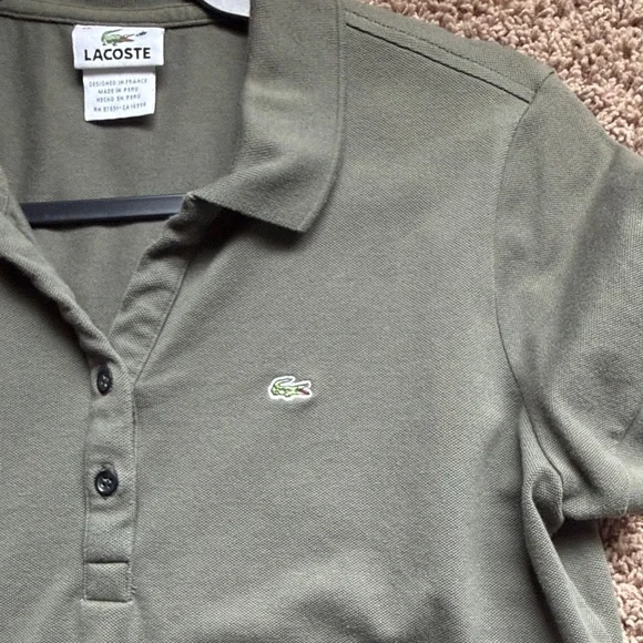 Lacoste Olive Green Mini Dress - Picture 3 of 4